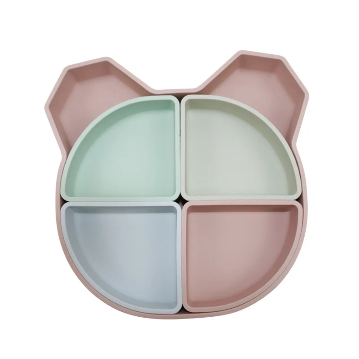 Assiette Compartimentée Ours Albert Rose Mix ChoO