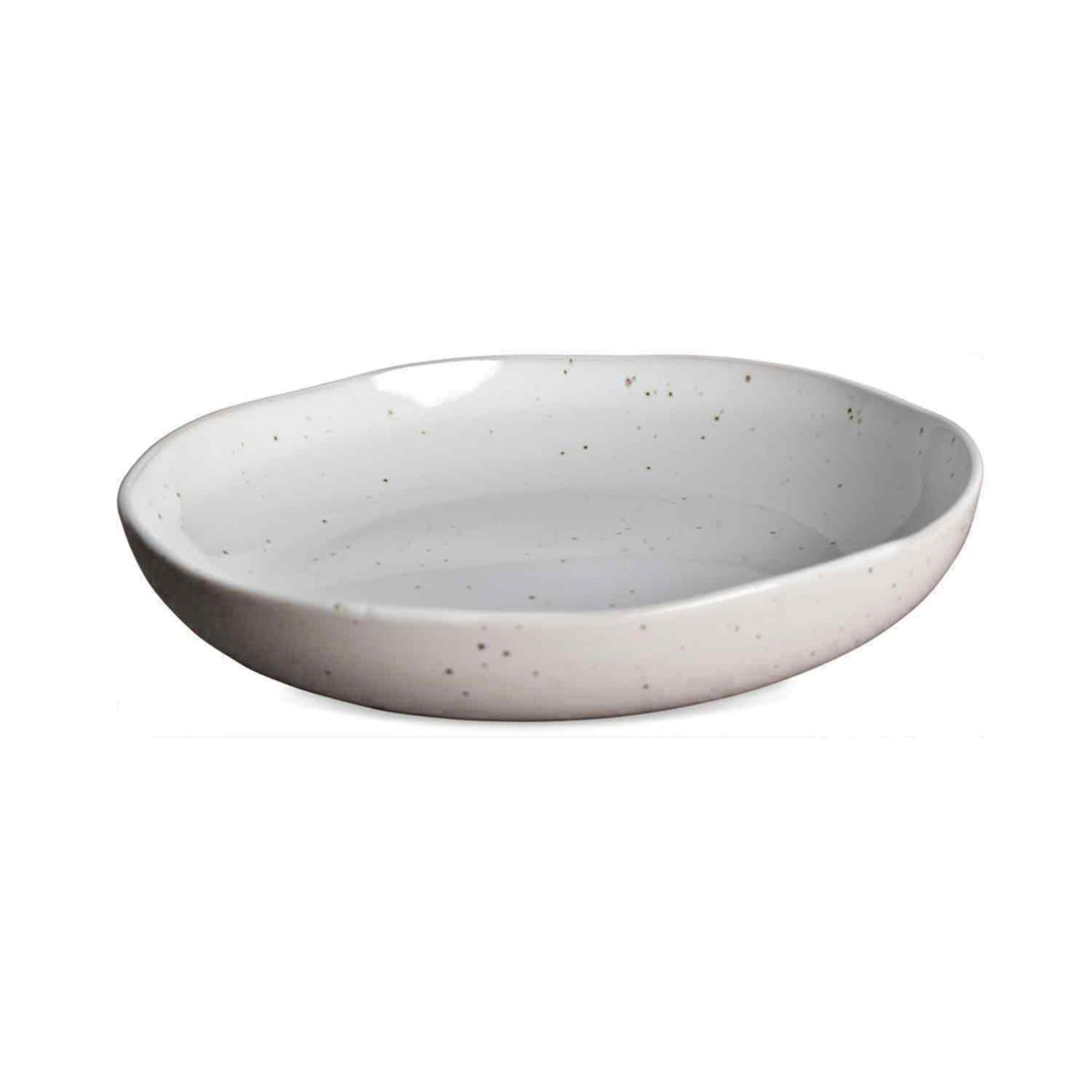 Assiette creuse Tribu Blanc Moucheté Opjet