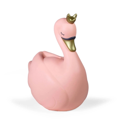 Atelier Pierre Junior Veilleuse Cygne Dame Blanche Pêche Medium