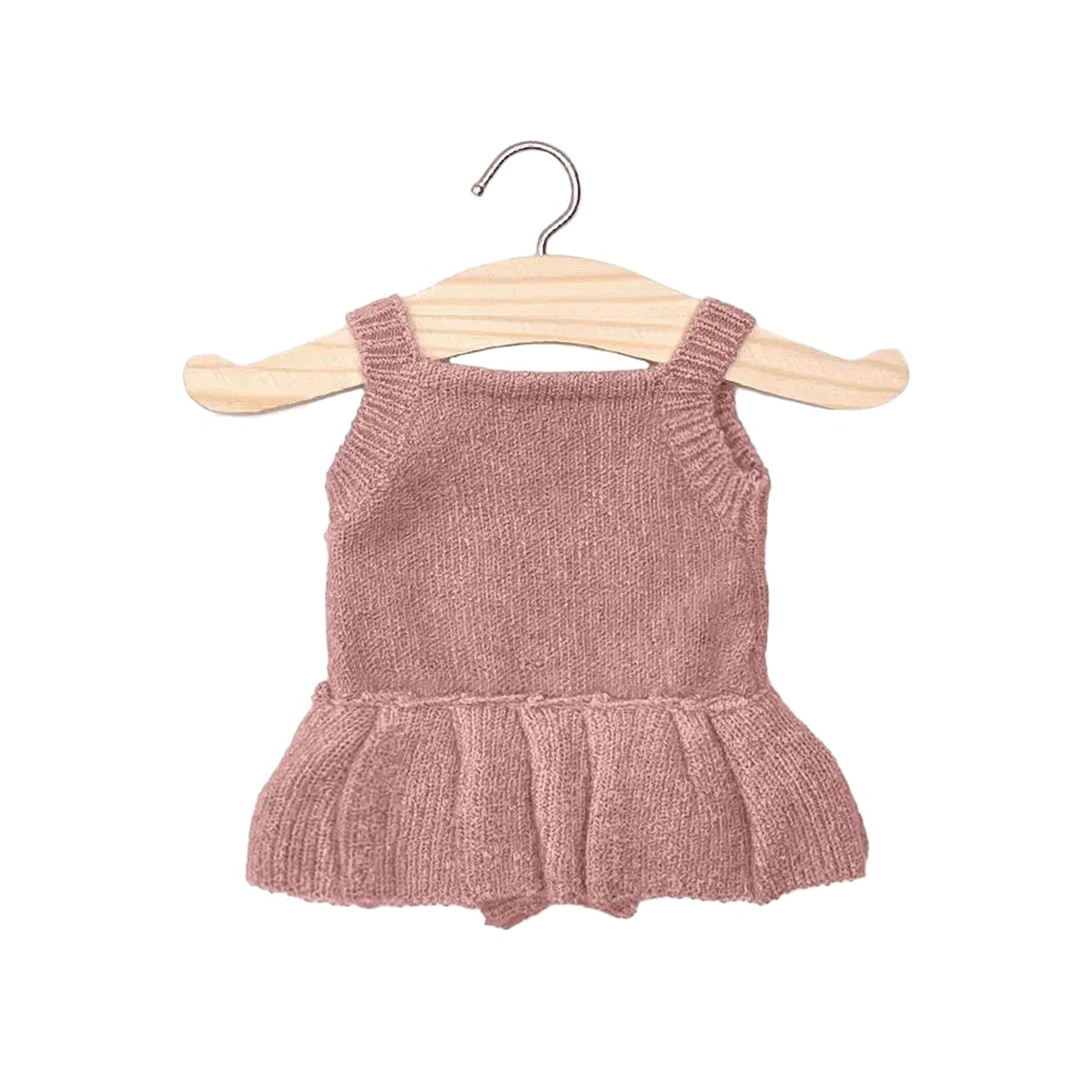 Barboteuse Orléane en tricot Rose Minikane