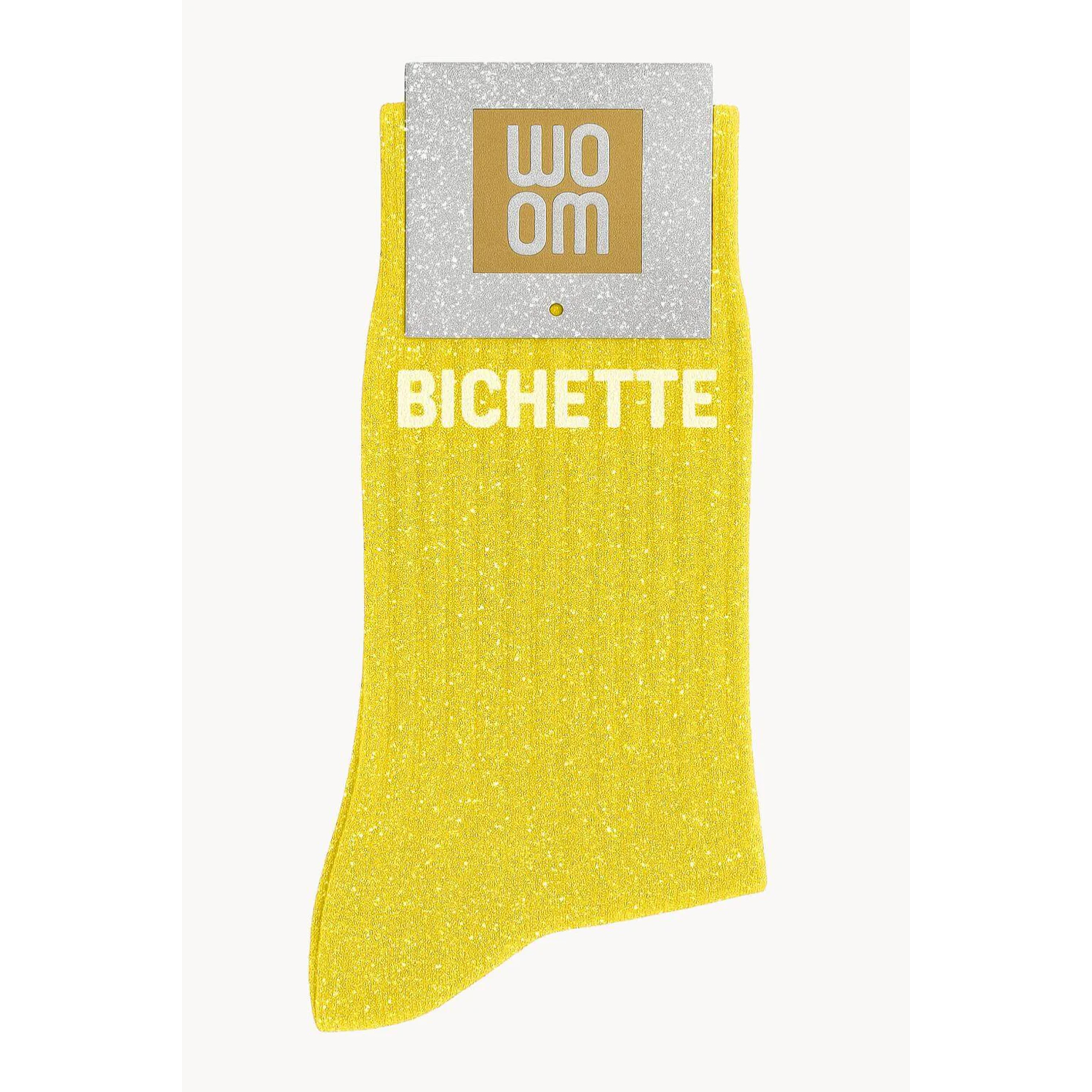 Chaussettes à Paillettes Bichette 36-40 Jaune WOOM