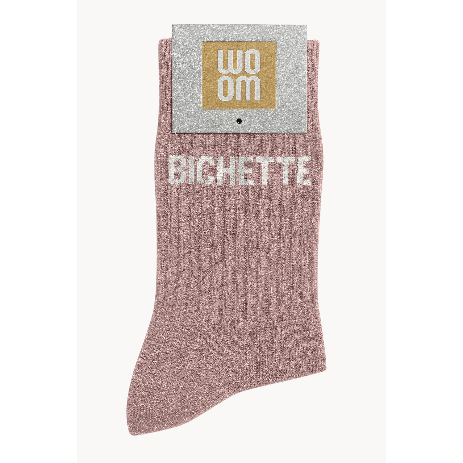 Chaussettes à Paillettes Bichette 36-40 Rose Gold WOOM