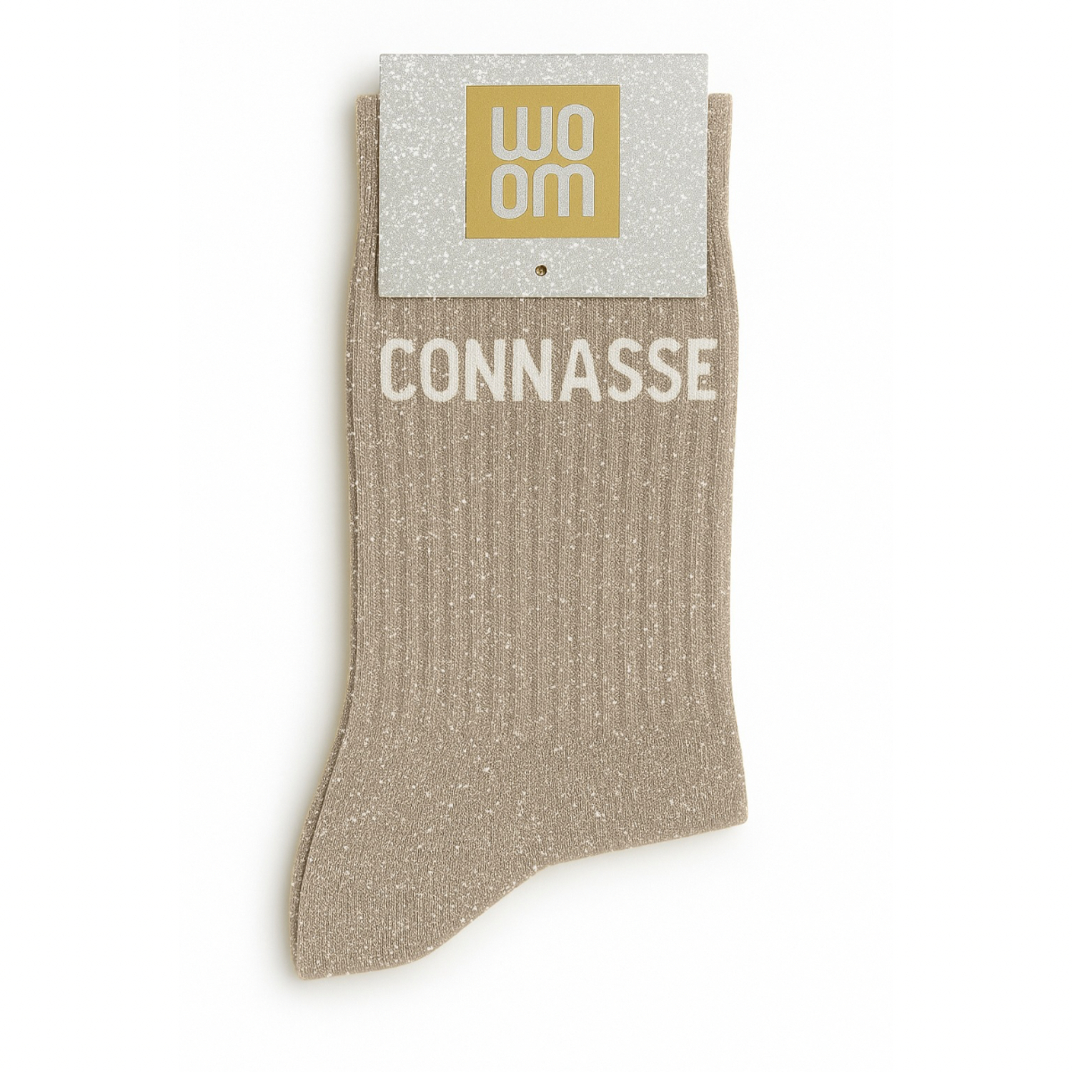 Chaussettes à Paillettes Connasse 36-40 Beige WOOM