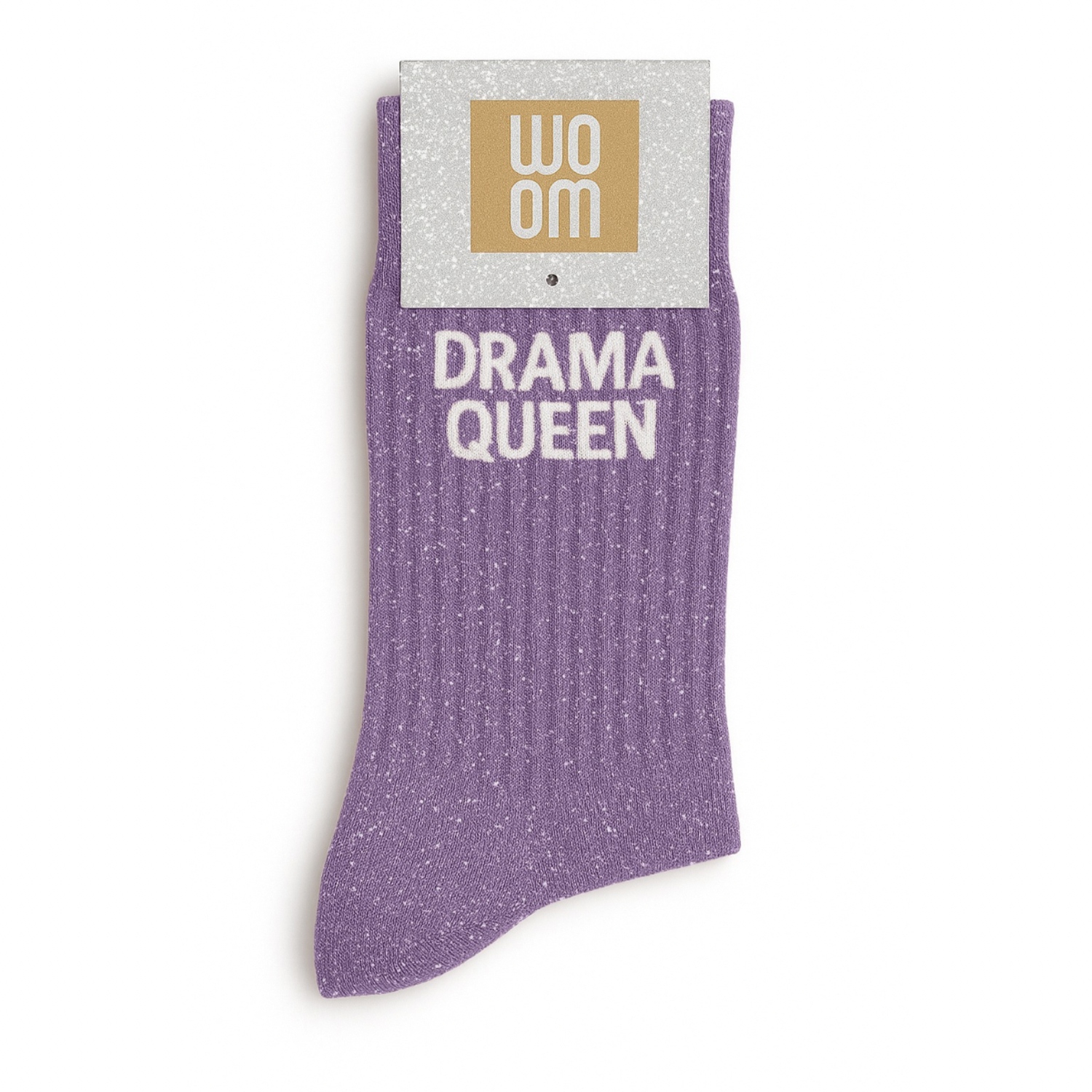 Chaussettes à Paillettes Drama Queen Mauve WOOM