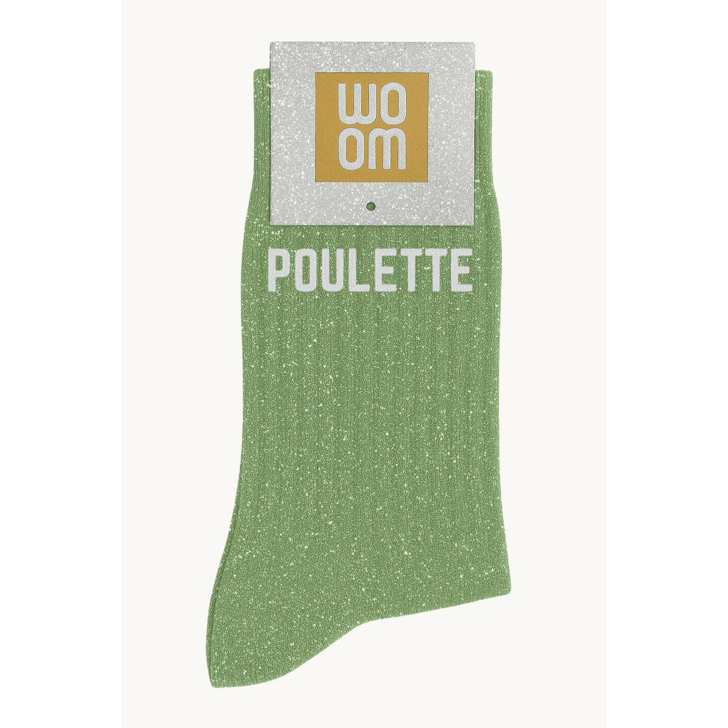 Chaussettes à Paillettes Poulette 36-40 Vert WOOM