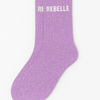 Chaussettes à Paillettes Rebelle Purple WOOM