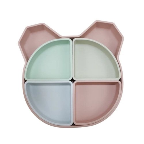 ChoO Assiette Compartimentée Ours Albert Rose Mix