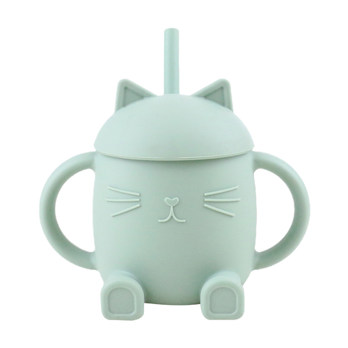 ChoO Tasse avec Paille en Silicone Chatty