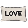 Coussin Love en toile Blanc Opjet