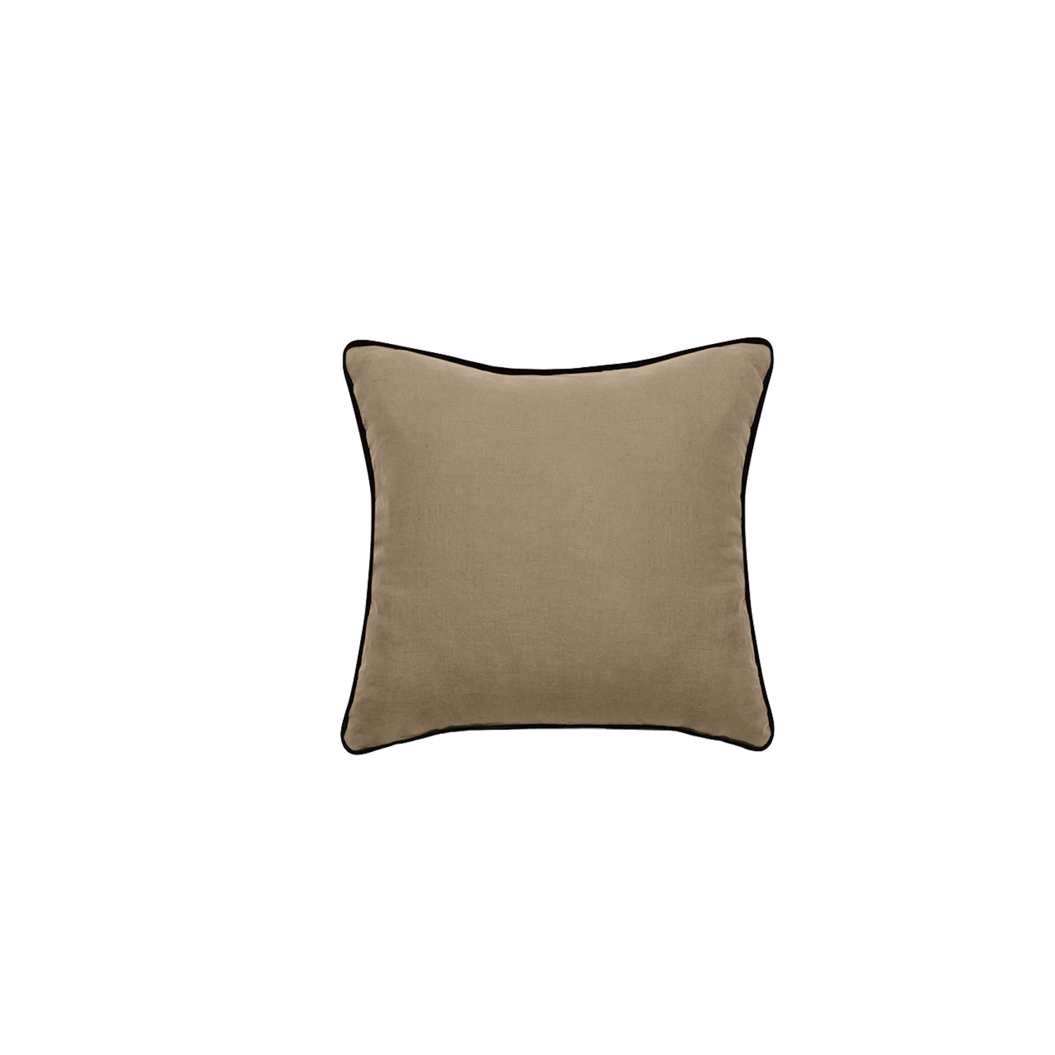 Coussin Prelude en lin lavé Camel 45 x 45 Vent Du Sud