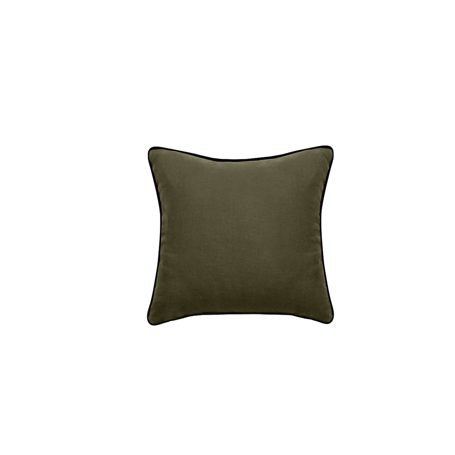 Coussin Prelude en lin lavé Kaki 45 x 45 Vent Du Sud