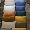 Coussin Prelude en lin lavé Tabac 45 x 45 Vent Du Sud