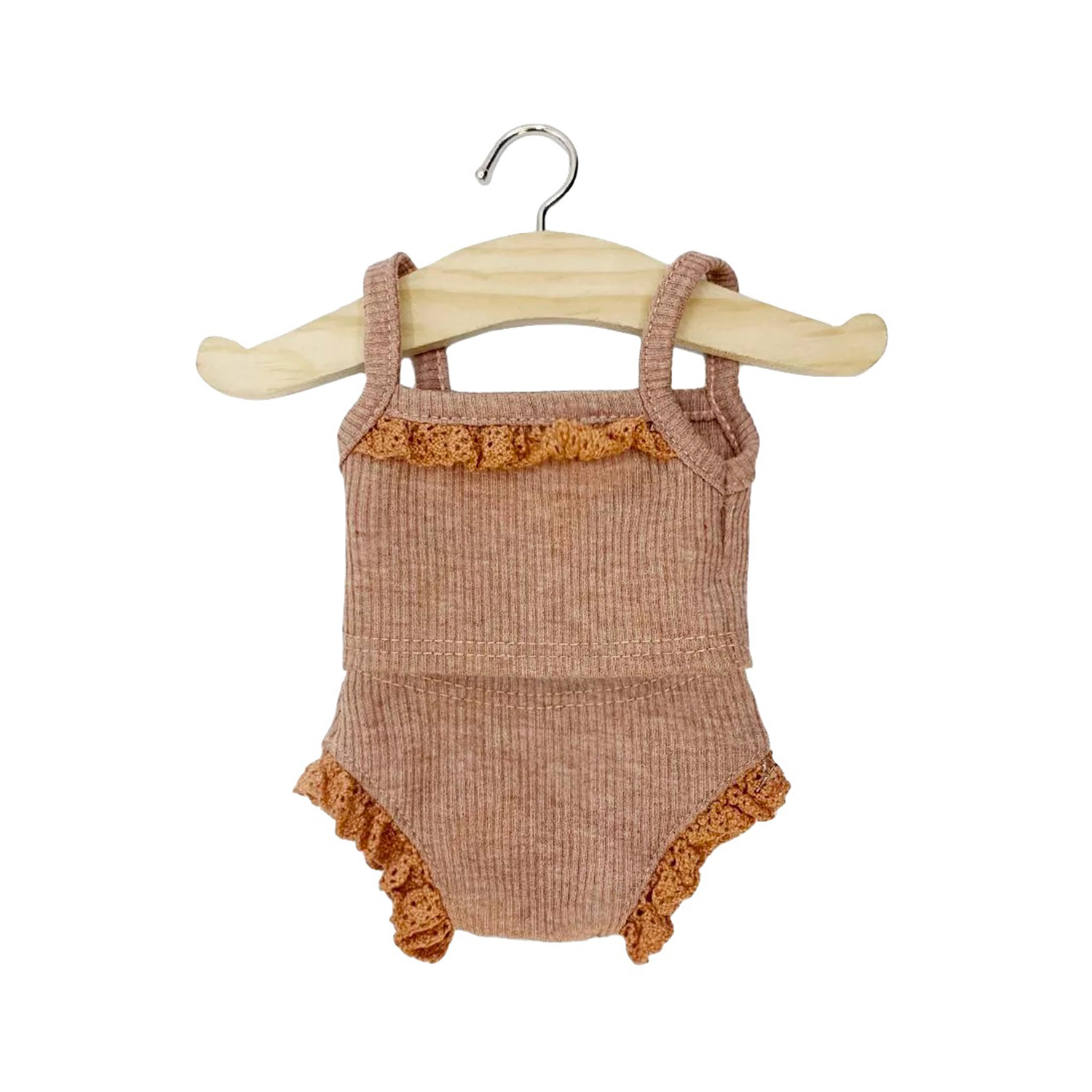 Dessous en maille - Fille Caramel Chiné Minikane