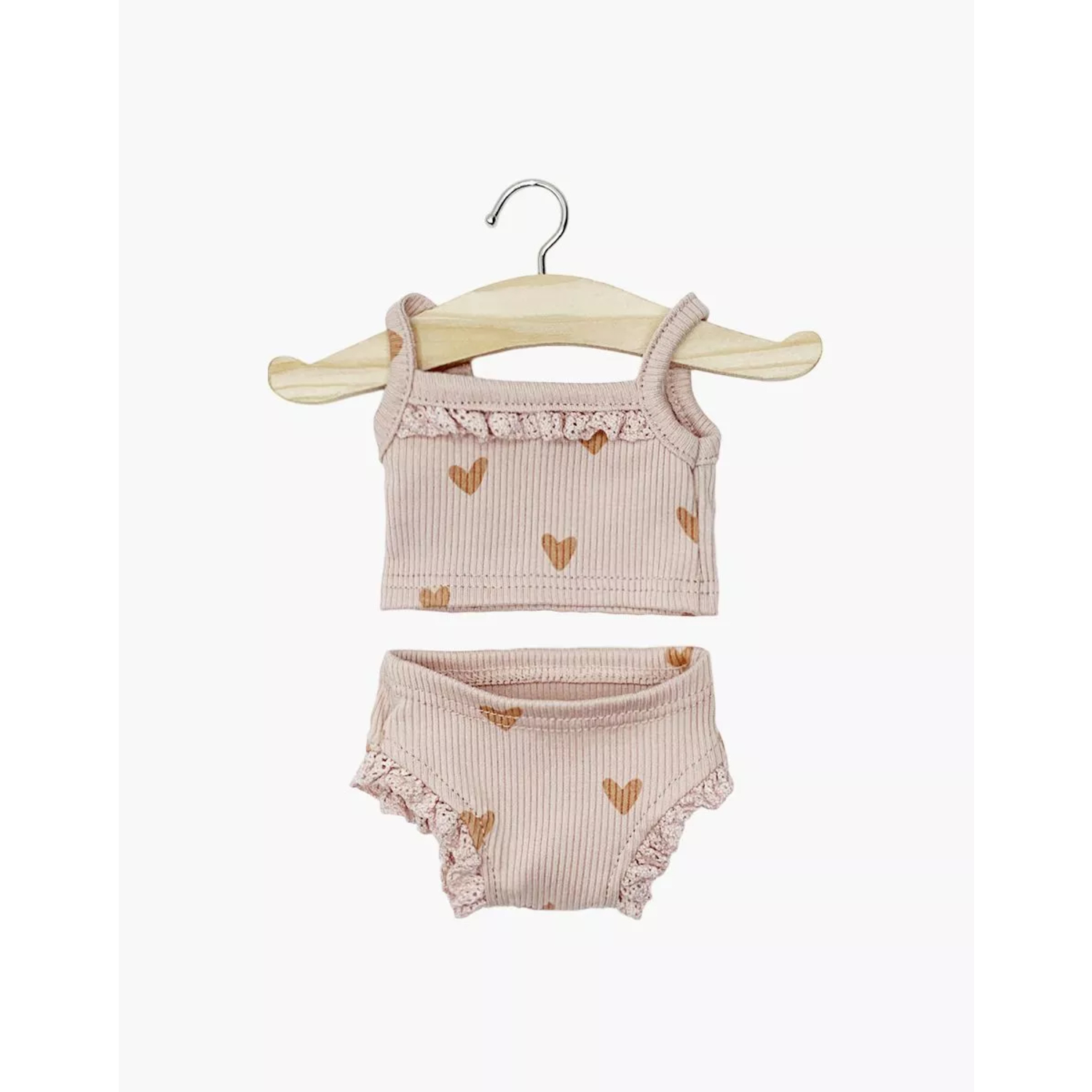 Dessous en maille - Fille Coeur Rose Minikane