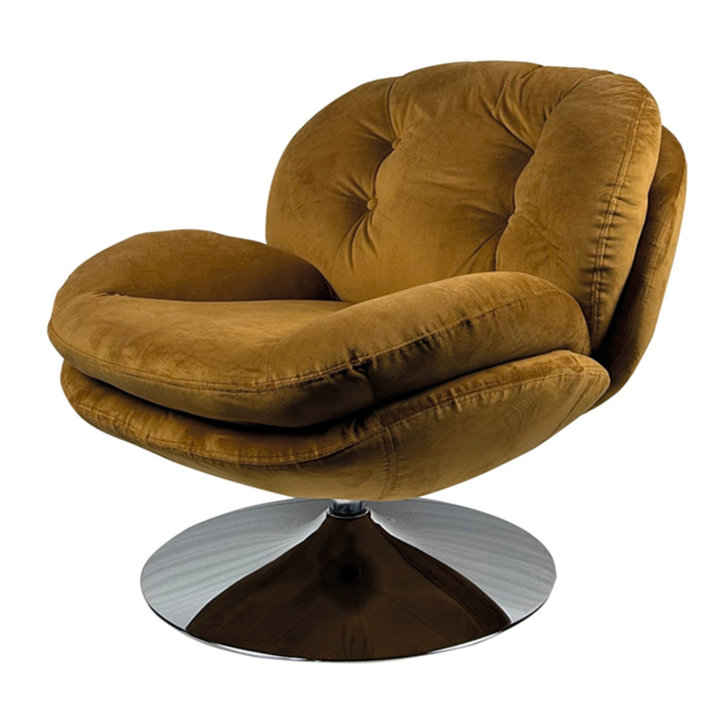 Fauteuil Nuage pivotant Velours Marron Opjet