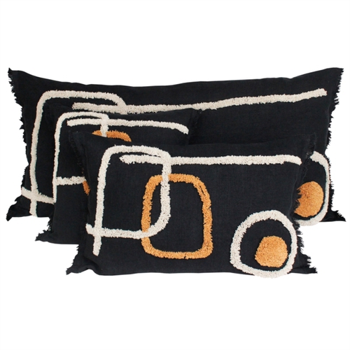 Haomy Coussin Tikri Noir