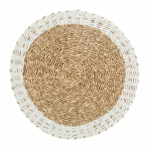 Jardin d'Ulysse Set de table Rond Splendeur Blanc