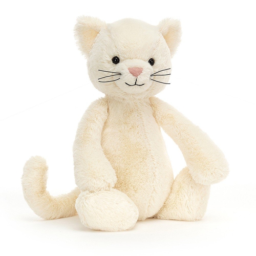 Jellycat Peluche Bashful Chaton - Medium Crème