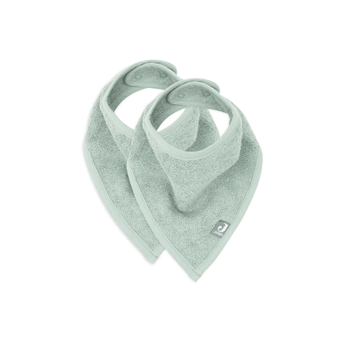 Jollein Lot de 2 bavoirs bandanas en éponge Ash Green