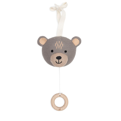 Jollein Peluche musicale en tricot Bear