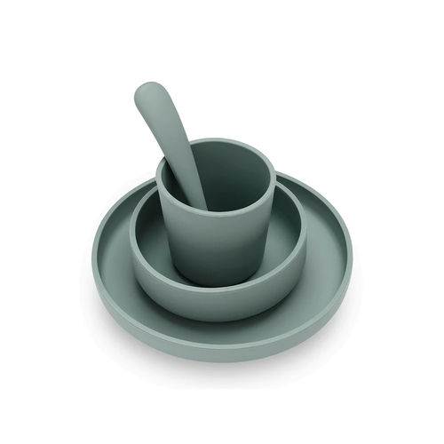 Jollein Set de repas en silicone Ash Green