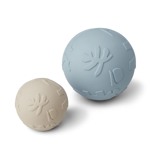 Liewood Pack de 2 balles Théa Sandy / Sea Blue