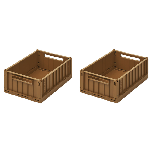 Liewood Pack de 2 Caisses de rangement Weston Golden Caramel Small