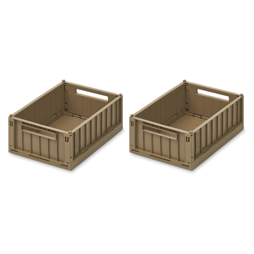 Liewood Pack de 2 Caisses de rangement Weston Oat Small