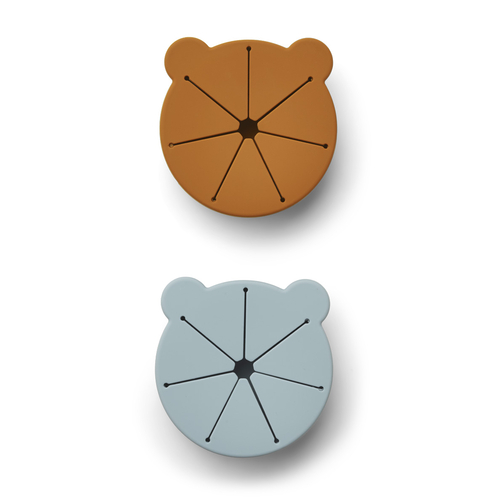 Liewood Pack de 2 Snack Cup Kelly Sea Blue / Mustard Mix