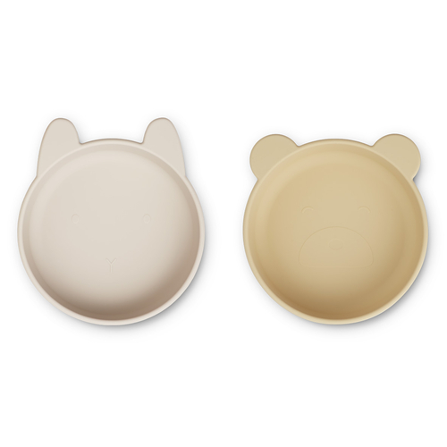 Liewood Set de 2 Bols en Silicone Vanessa Wheat Yellow