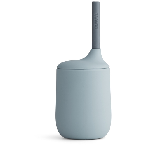 Liewood Tasse Ellis avec Paille Sea Blue / Blue Wave