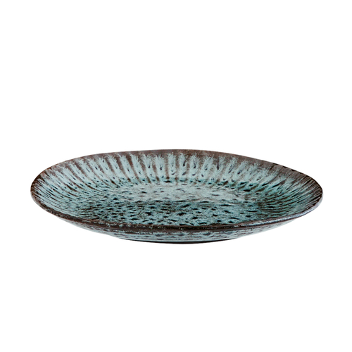 Madam Stoltz Assiette à déjeuner en grès Bleu