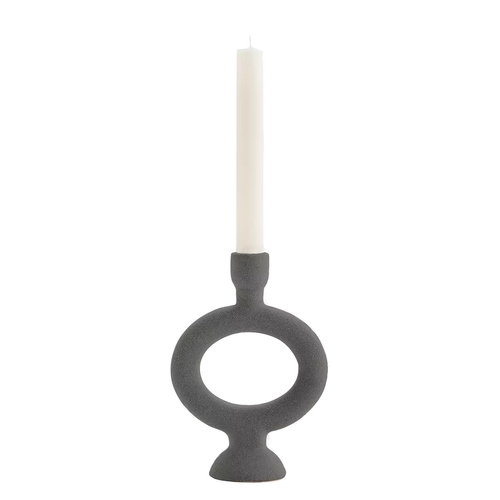 Madam Stoltz Chandelier 1 anneau Ovale Mat Gris Anthracite