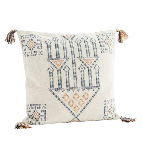 Madam Stoltz Housse de coussin aux motifs ethniques (50 x 50 cm)