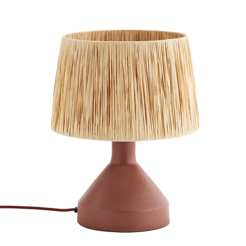 Madam Stoltz Lampe en Raphia Terracotta