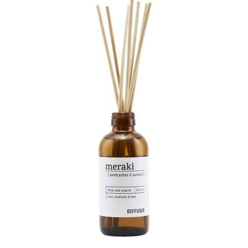 Meraki Diffuseur à 7 bâtonnets, Sandcastles and Sunsets (120 ml)