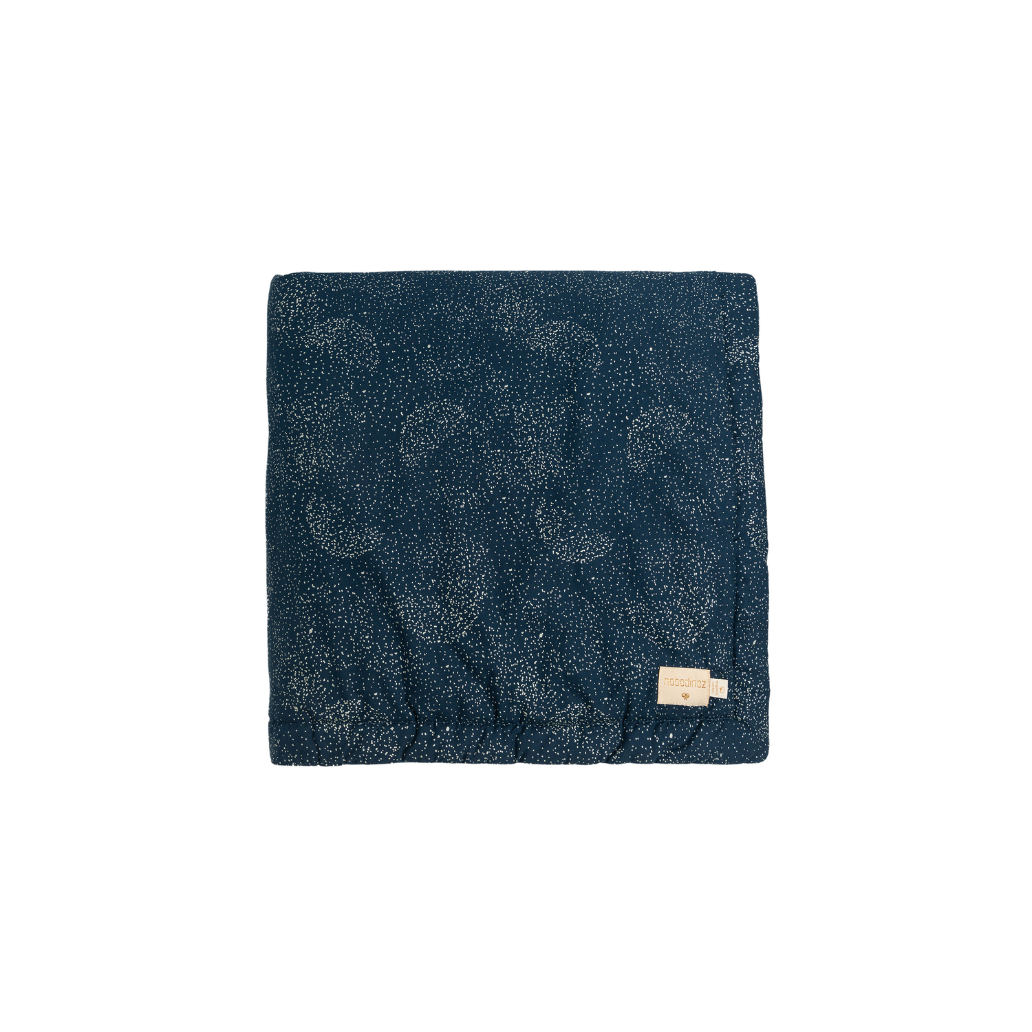 Mini Couverture Laponia (70 x 70 cm) Gold Bubble / Night Blue Nobodinoz