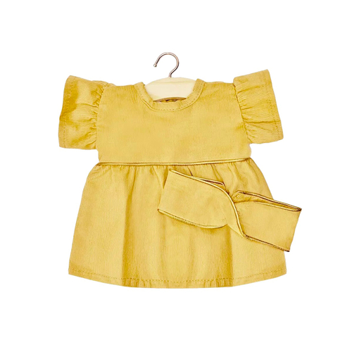 Minikane Robe Daisy avec Headband Croisé Milleraie Vanille