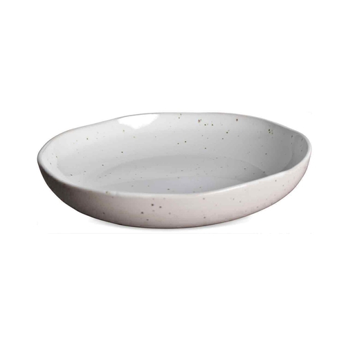 Opjet Assiette creuse Tribu Blanc Moucheté