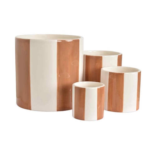 Opjet Set de 4 pots en céramique Marron