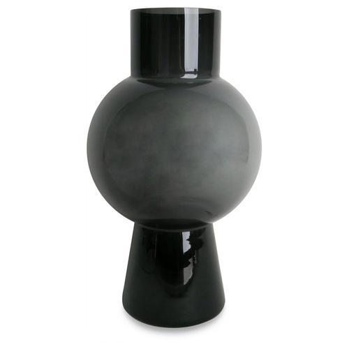 Opjet Vase verre Rond Noir Medium