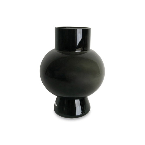 Opjet Vase verre Rond Noir