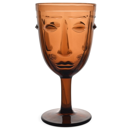 Opjet Verre à Pied Visage Ambre