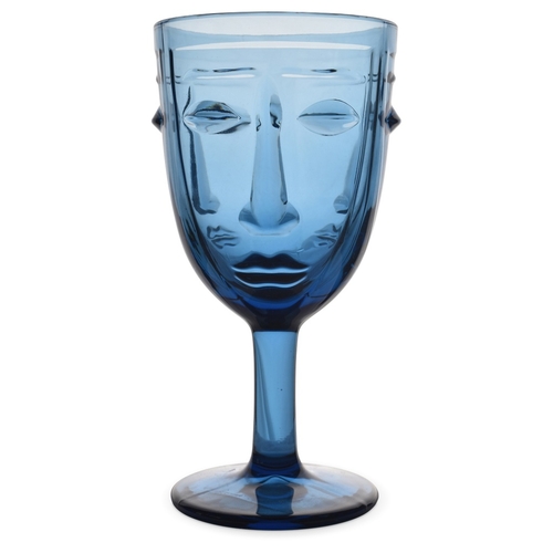 Opjet Verre à Pied Visage Bleu