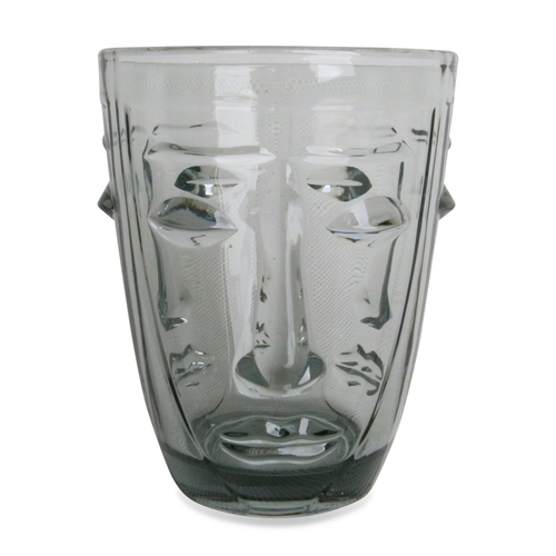 Opjet Verre Gobelet Visage Gris