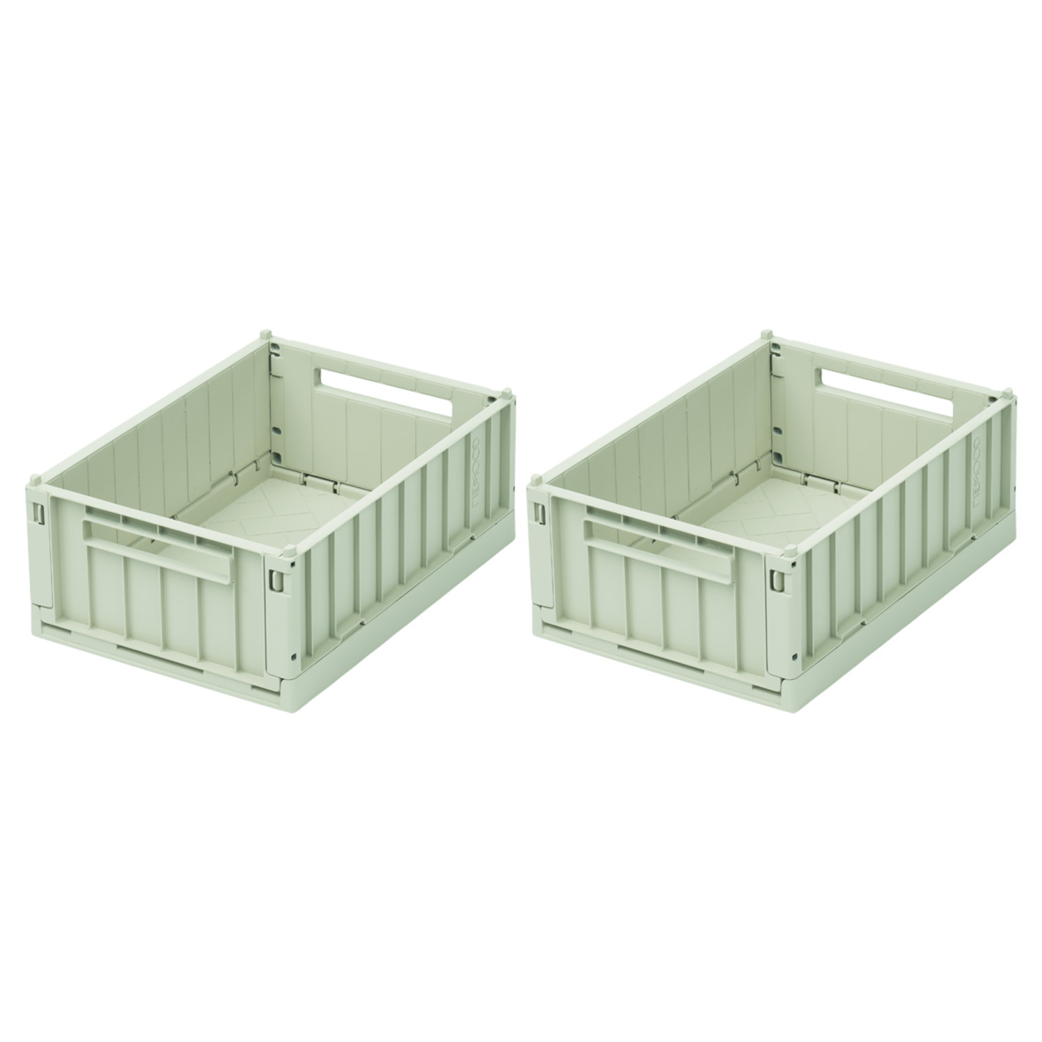 Pack de 2 Caisses de rangement Weston Dusty Mint Medium Liewood