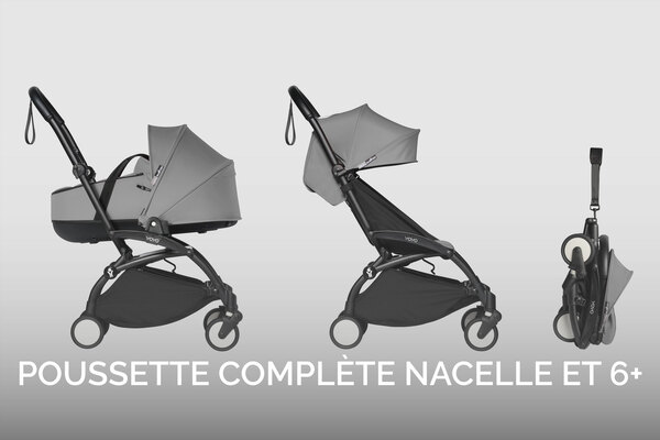 Poussette complète nacelle et 6+