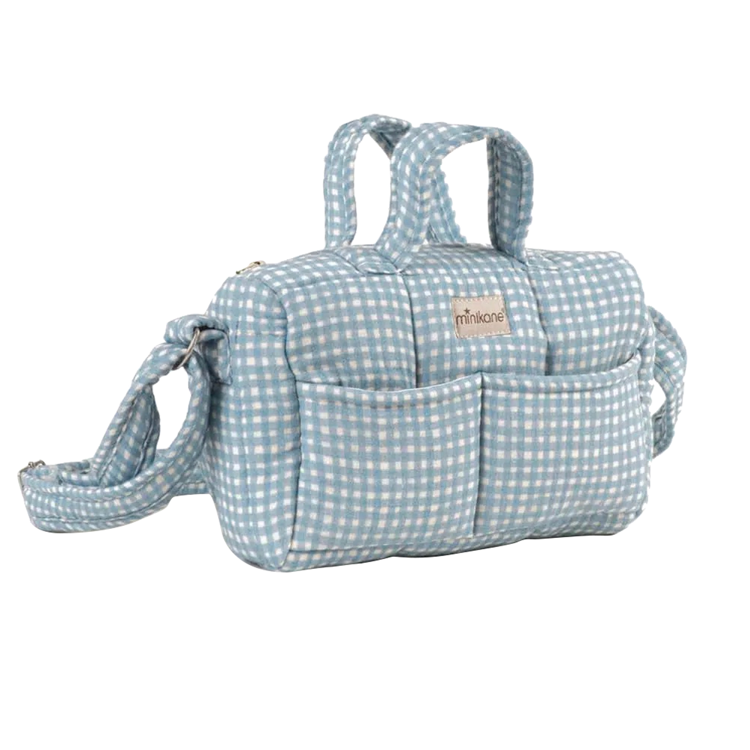 Sac à langer Angel Vichy Bleu Minikane