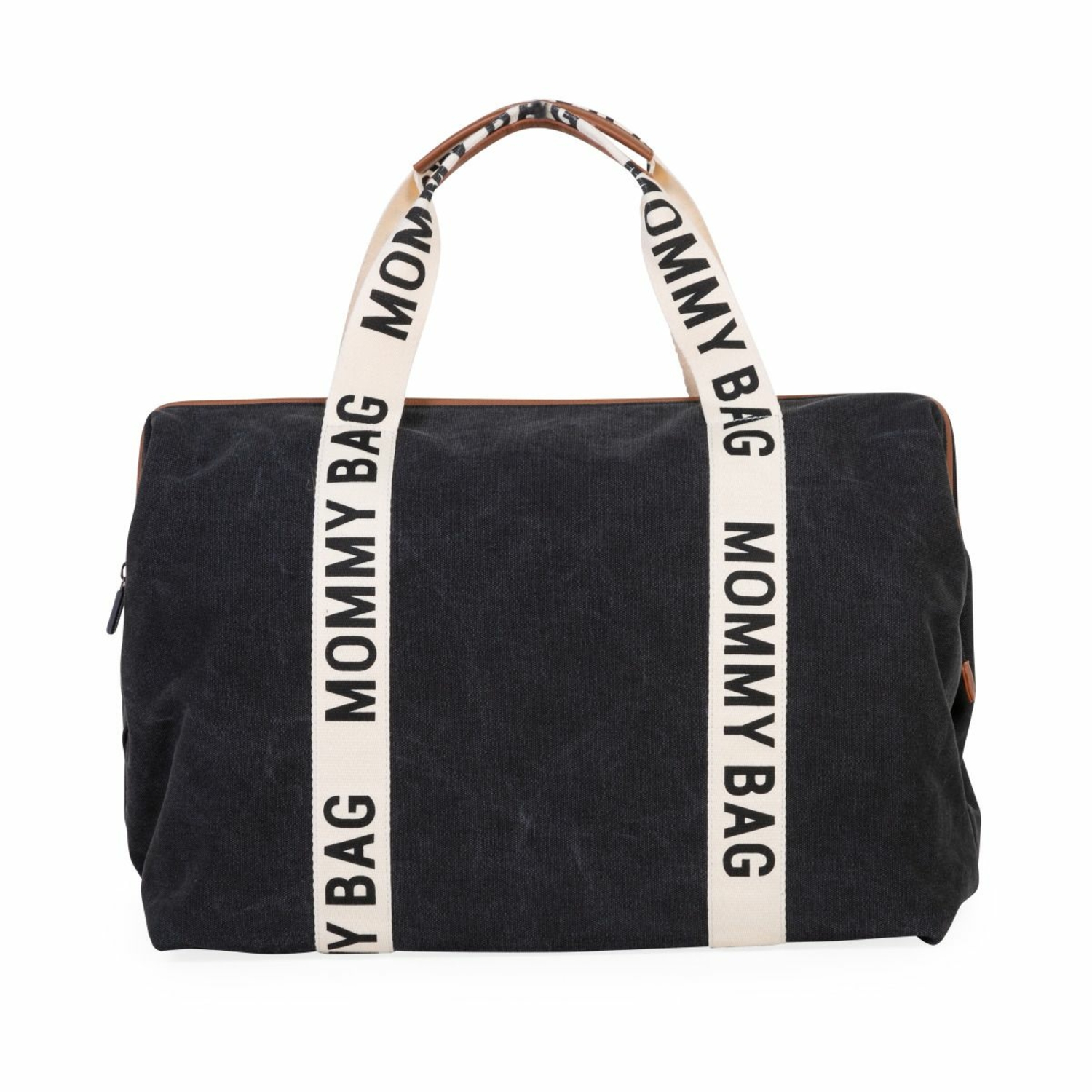 Sac à Langer Mommy Bag Toile - Signature Noir Childhome