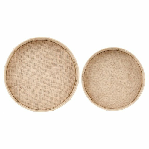 Sema Design Lot de 2 Plateaux Cordeline Naturel